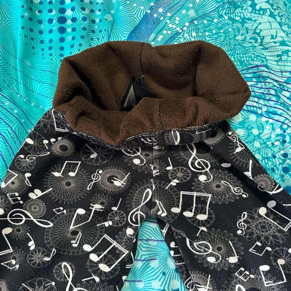 Youth Musical Print Fleece Lined Leggings - Picture 4 of 5